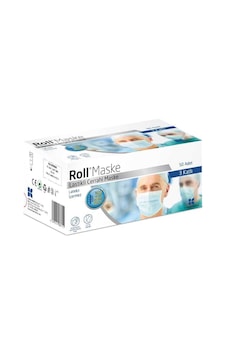 Roll Maske Steril Lastikli 3 Katlı 50 Adet Roll Maske Steril Lastikli 3 Katlı 50 Adet