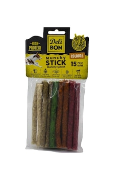 Delibon Deriden Munchy Çubuk Karışık Renk, Thıckx15pcs., Çok Renkli Delibon Deriden Munchy Çubuk Karışık Renk, Thıckx15pcs., Çok Renkli
