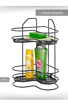 Jet's Home Banyo Rafı Mutfak Rafı Paslanmaz Baharatlık 2 Katlı Köşelik Şampuanlık Siyah Siyah Jet's Home Banyo Rafı Mutfak Rafı Paslanmaz Baharatlık 2 Katlı Köşelik Şampuanlık Siyah Siyah