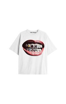 Kalic Studio Grillz Tee - T-shirt Beyaz Metalik Kalic Studio Grillz Tee - T-shirt Beyaz Metalik