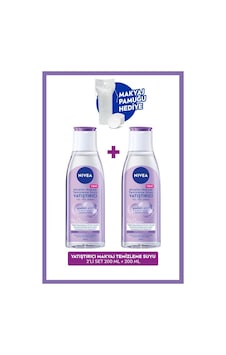 Yatıştırıcı Micellar Makyaj Temizleme Suyu 200ml, Yüz Göz Dudak, Hassas Cilt, Pamuk Hediye, X2adet