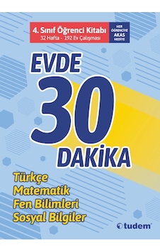 Tudem 4. Sınıf Evde 30 Dakika Öğrenci Kitabı 2023 Tudem 4. Sınıf Evde 30 Dakika Öğrenci Kitabı 2023
