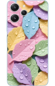 Redmi 12 Uyumlu Pastel Damlalıklı Yapraklar Baskılı Silikon Kılıf Renkli Redmi 12 Uyumlu Pastel Damlalıklı Yapraklar Baskılı Silikon Kılıf Renkli