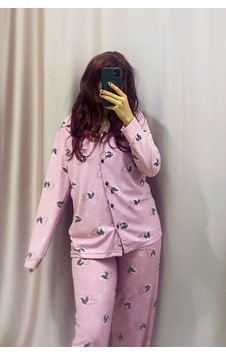 Rukod Pembe Kelebek Gömlek Yaka Kadın Pijama Takımı Nefes Alan Süet Kumaş, Ev Giyim Konforu Pembe Rukod Pembe Kelebek Gömlek Yaka Kadın Pijama Takımı Nefes Alan Süet Kumaş, Ev Giyim Konforu Pembe