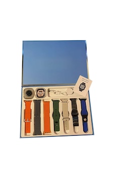 7 Kordonlu Unisex Akıllı Saat Çoklu Kordon Seçeneği Amoled Ekran 7 Kordonlu Çoklu Seçenek