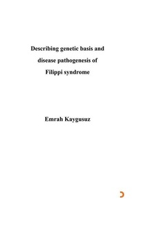 Describing Genetic Basis And Disease Pathogenesis Of Filippi S... Describing Genetic Basis And Disease Pathogenesis Of Filippi S...