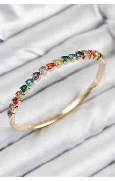 Pirinç Renkli Zirkon Taşlı Kalp Model Gold Renk Kadın Kelepçe - Lisinya Altın Pirinç Renkli Zirkon Taşlı Kalp Model Gold Renk Kadın Kelepçe - Lisinya Altın