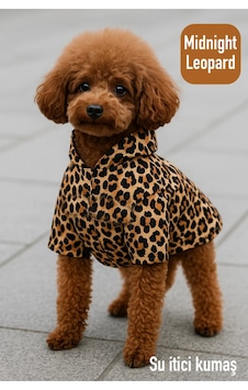 Leopar Desenli Köpek Montu - Yağmura Dayanıklı Leopar Desenli Köpek Montu - Yağmura Dayanıklı