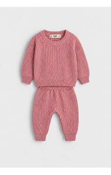 Cigit Selanik Triko Takım 1-5 Yaş Pudra Pembe Cigit Selanik Triko Takım 1-5 Yaş Pudra Pembe