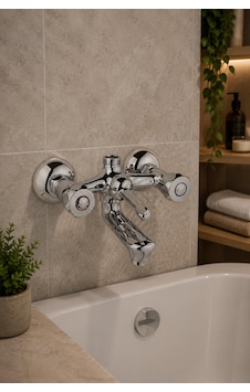 Arsu Orkide Serisi Banyo Bataryası Krom Pirinç Banyo Bataryası Arsu Orkide Serisi Banyo Bataryası Krom Pirinç Banyo Bataryası