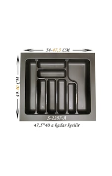 Starax S-2287-A Çekmece İçi Plastik Kaşıklık 49 x 54 CM 8 Göz 60 C M Modül Antrasit Starax S-2287-A Çekmece İçi Plastik Kaşıklık 49 x 54 CM 8 Göz 60 C M Modül Antrasit