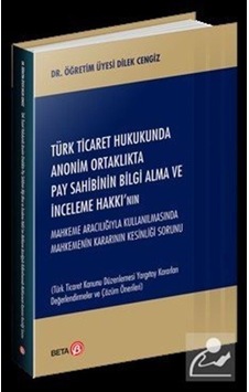 Türk Ticaret Hukukunda Anonim Ortaklıkta Pay Sahibinin Bilgi A Türk Ticaret Hukukunda Anonim Ortaklıkta Pay Sahibinin Bilgi A