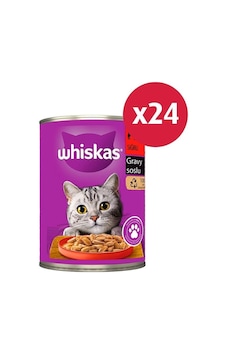 Whiskas Sığırlı Gravy Soslu Yetişkin Kedi Konservesi 24 x 400 G Whiskas Sığırlı Gravy Soslu Yetişkin Kedi Konservesi 24 x 400 G