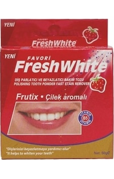 FRESH WHİTE ÇİLEK AROMALI DİŞ TOZU 50 G FRESH WHİTE ÇİLEK AROMALI DİŞ TOZU 50 G