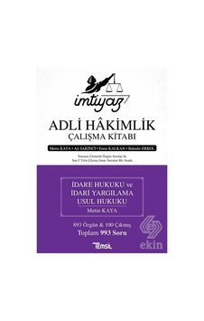 İmtiyaz Adli Hakimlik Çalışma Kitabı/Metin Kaya.Ali İmtiyaz Adli Hakimlik Çalışma Kitabı/Metin Kaya.Ali
