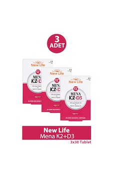New Life Mena K2+d3 30 Kapsül 3 Adet New Life Mena K2+d3 30 Kapsül 3 Adet