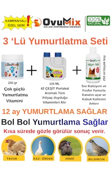 Yüksek Yumurta Verimi İçin 3'lü Kombinasyon Seti - Tavuk, Kaz, Ördek, Hindi, Bıldırcın Yumurtlaxxxx Yüksek Yumurta Verimi İçin 3'lü Kombinasyon Seti - Tavuk, Kaz, Ördek, Hindi, Bıldırcın Yumurtlaxxxx