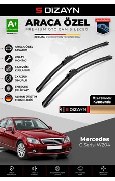 S-dizayn Mercedes-benz C Serisi W204 Ön Cam Silecek Seti 2007-2011 Premium Araca Özel 60-60 Cm A+ Ka