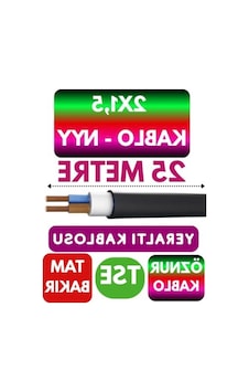25 Metre Uzunluğunda 2x1,5 Nyy Yeraltı Kablo, Dayanıklı Yapı 25 Metre Uzunluğunda 2x1,5 Nyy Yeraltı Kablo, Dayanıklı Yapı