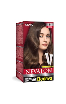 Nevaton Set Saç Boyası Bir Kutuda 2 Boyama 6.0 Koyu Kumral