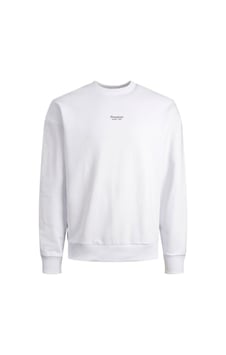 Jack & Jones Jprblakam Branding Sweat Crew Neck Erkek Sweatshirt Beyaz Jack & Jones Jprblakam Branding Sweat Crew Neck Erkek Sweatshirt Beyaz