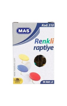 Pvc Kaplı Karışık Renkli Raptiye Kod: 310