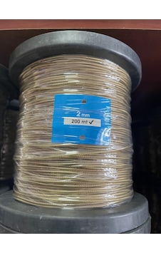 Pvc İzoleli Çelik Tel Halat 2 MM 200 Metre