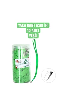 Yaka Kart Askı İpi 10 Adet Yeşil Yaka Kart Askı İpi 10 Adet Yeşil