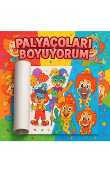 Palyaçoları Boyuyorum Çocuklar İçin 5 Metrelik Renkli Boyama Rulosu Eğlenceli Palyaço Teması, İnce Detaylı Karakterler, Keçeli Ve Pastel Boyaya Uygun Palyaçoları Boyuyorum Çocuklar İçin 5 Metrelik Renkli Boyama Rulosu Eğlenceli Palyaço Teması, İnce Detaylı Karakterler, Keçeli Ve Pastel Boyaya Uygun