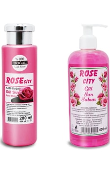 Rosecity Doğal Gül Suyu 200 ML + Rosecity Gül Özlü Sıvı Sabun 400 ML
