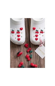 Temungur Terlik Süsü 4 Lü Set Kalp Kiraz Charm Parlak Sevimli Aksesuar Çok Renkli Temungur Terlik Süsü 4 Lü Set Kalp Kiraz Charm Parlak Sevimli Aksesuar Çok Renkli