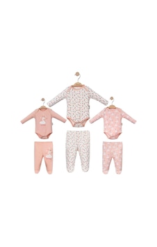 Kuğu Baskılı Kız Bebek Çıtçıtlı Badi Ve Patikli Alt Üç Adet İkili Takım Pembe Kuğu Baskılı Kız Bebek Çıtçıtlı Badi Ve Patikli Alt Üç Adet İkili Takım Pembe
