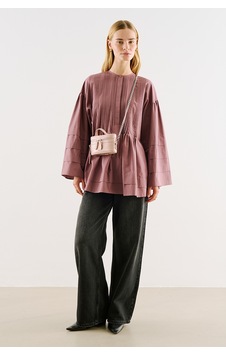 Manuka Nervür Detaylı Kuşaklı Tunik Gülkurusu Aw26tnk00002-12 Manuka Nervür Detaylı Kuşaklı Tunik Gülkurusu Aw26tnk00002-12