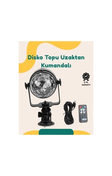 Müzik Ritmine Uyumlu 7 Modlu Renkli Disko Topu Işığı -