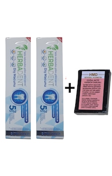 Herbadent Bitki Özlü Flörürsüz Diş Macunu 2 x 50 ML + Hmd sabun 125 G Herbadent Bitki Özlü Flörürsüz Diş Macunu 2 x 50 ML + Hmd sabun 125 G