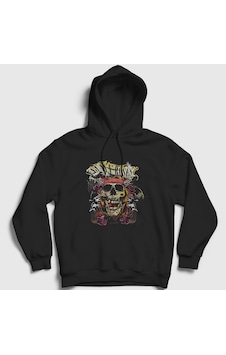 Presmono Unisex Axl Rose Guns N' Roses Kapüşonlu Sweatshirt Siyah