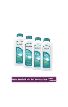 Sıvı Beyaz Sabun Yüzey Temizleyici 1000 Ml X 4 Adet 4'lü Set Sıvı Beyaz Sabun Yüzey Temizleyici 1000 Ml X 4 Adet 4'lü Set