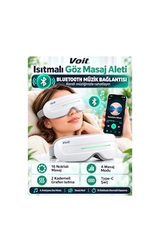 Grafen Isıtmalı Göz Masaj Aleti Bluetooth Müzikli 16 Noktalı Titreşimli 4 Modlu Şarjlı Grafen Isıtmalı Göz Masaj Aleti Bluetooth Müzikli 16 Noktalı Titreşimli 4 Modlu Şarjlı