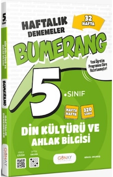 Günay Yayınları 5. Sınıf Din Kültürü Ve Ahlak Bilgisi Bumerang 32 Haftalık Denemeleri Günay Yayınları 5. Sınıf Din Kültürü Ve Ahlak Bilgisi Bumerang 32 Haftalık Denemeleri