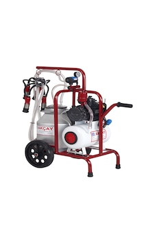 Tek Sağım Yağlı Sistem 30 Lt Alüminyum Güğümlü Süt Sağım Makinesi Tek Sağım Yağlı Sistem 30 Lt Alüminyum Güğümlü Süt Sağım Makinesi