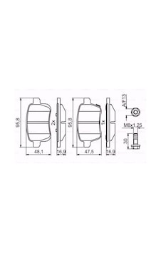 Opel Corsa E 1.2 2014-2020 Bosch Arka Fren Balatası Opel Corsa E 1.2 2014-2020 Bosch Arka Fren Balatası