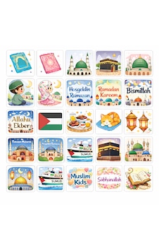 İslami Stickers Çok Renkli İslami Stickers Çok Renkli