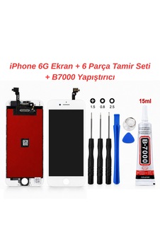 Apple iPhone Uyumlu 6g Ekran + 6 Parça Telefon Tamir Seti + B-7000 15 Ml Yapıştırıcı Apple iPhone Uyumlu 6g Ekran + 6 Parça Telefon Tamir Seti + B-7000 15 Ml Yapıştırıcı