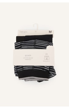 Defacto Regular Fit Çizgili Pamuklu 2li Boxer Seti I7959ax26aubk81 Siyah-bk81 Defacto Regular Fit Çizgili Pamuklu 2li Boxer Seti I7959ax26aubk81 Siyah-bk81