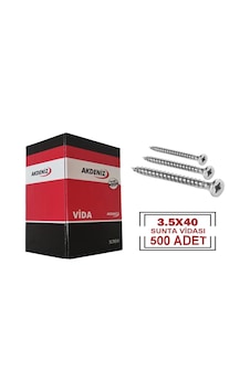 Akdeniz Sunta Vidası 3,5x40 500 Adet Akdeniz Sunta Vidası 3,5x40 500 Adet
