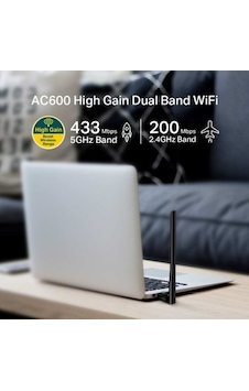 Wi-fi 5 Usb Adaptör, Ac600 Mbps Hız Ve 5dbi Anten İle Yüksek Performans Wi-fi 5 Usb Adaptör, Ac600 Mbps Hız Ve 5dbi Anten İle Yüksek Performans