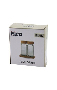 2pcs Bambu Kapaklı Cam Tuzluk - Biberlik - Baharatlık 120ml Çok Renkli 2pcs Bambu Kapaklı Cam Tuzluk - Biberlik - Baharatlık 120ml Çok Renkli