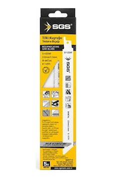 Sgs Tilki Kuyruğu Çok Amaçlı, Paket İçi 5 Adet ,225 Mm Bi-metal 5 Li Metal Kesim Bıçağı Sgs Tilki Kuyruğu Çok Amaçlı, Paket İçi 5 Adet ,225 Mm Bi-metal 5 Li Metal Kesim Bıçağı