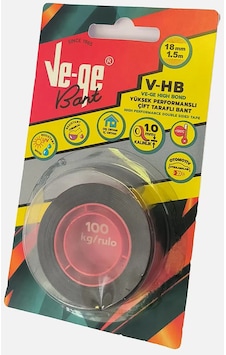 Vege 18mmx1,5m V-hb Çift Taraflı Bant 100 Kg Rulo Vege 18mmx1,5m V-hb Çift Taraflı Bant 100 Kg Rulo