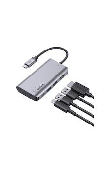 Usb C 4'ü 1 Arada Çok Bağlantı Noktalı Adaptör 4k Hdmı, Usb-c 100w Pd Geçişli Şarj Ve Daha Fazlası